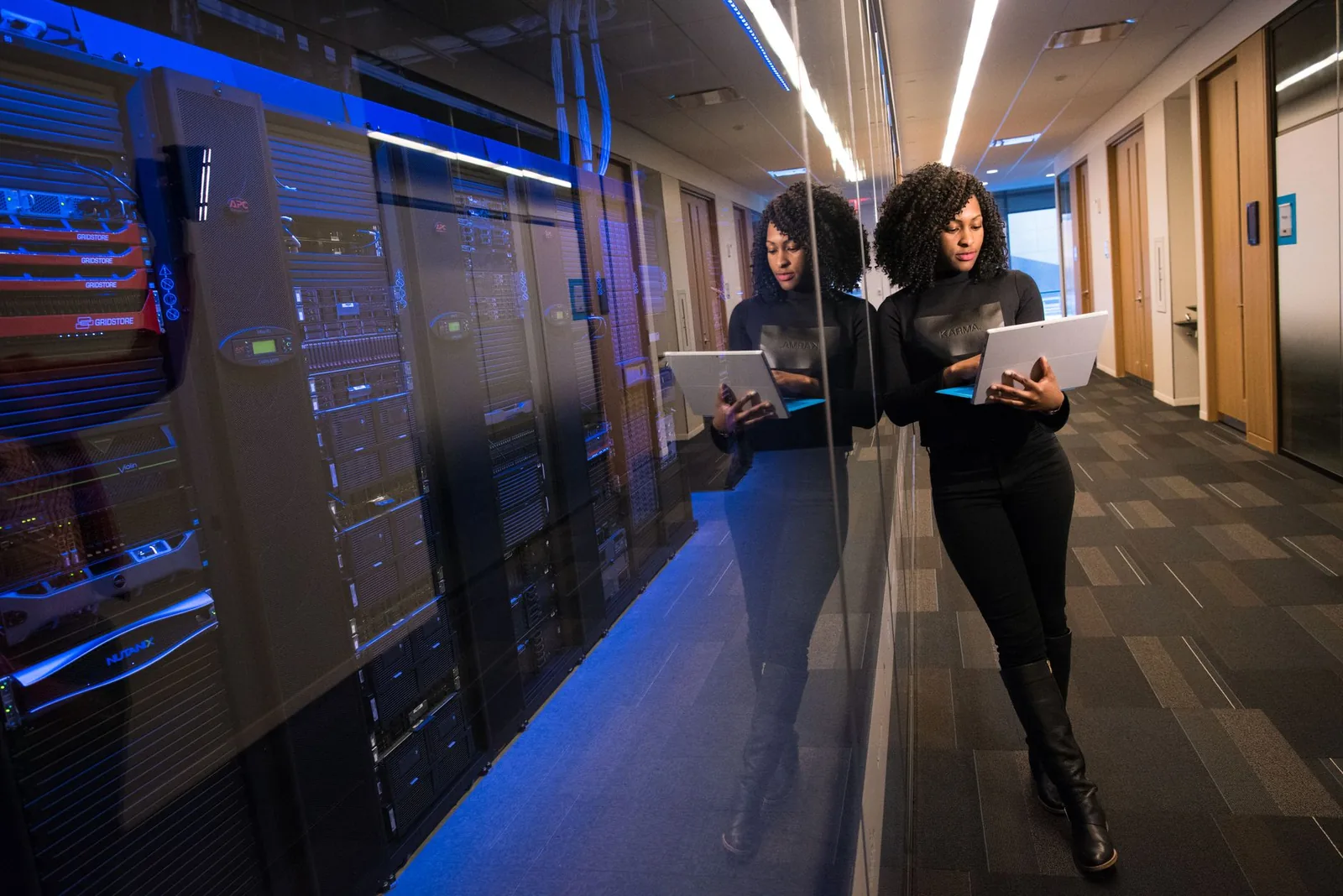 Modern data center servers powering GenAI infrastructure and enterprise AI adoption trends in 2026